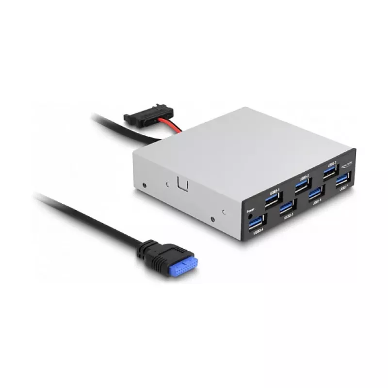 DeLOCK 64207 USB šakotuvas 5000 Mbit/s juoda pilka