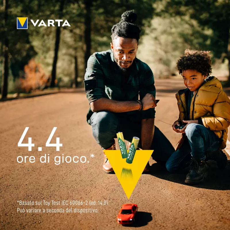VARTA HR03 AAA Recharge Accu Galia 1000 mAh 05703 įkraunamos baterijos 4 vnt. Žalia, Geltona