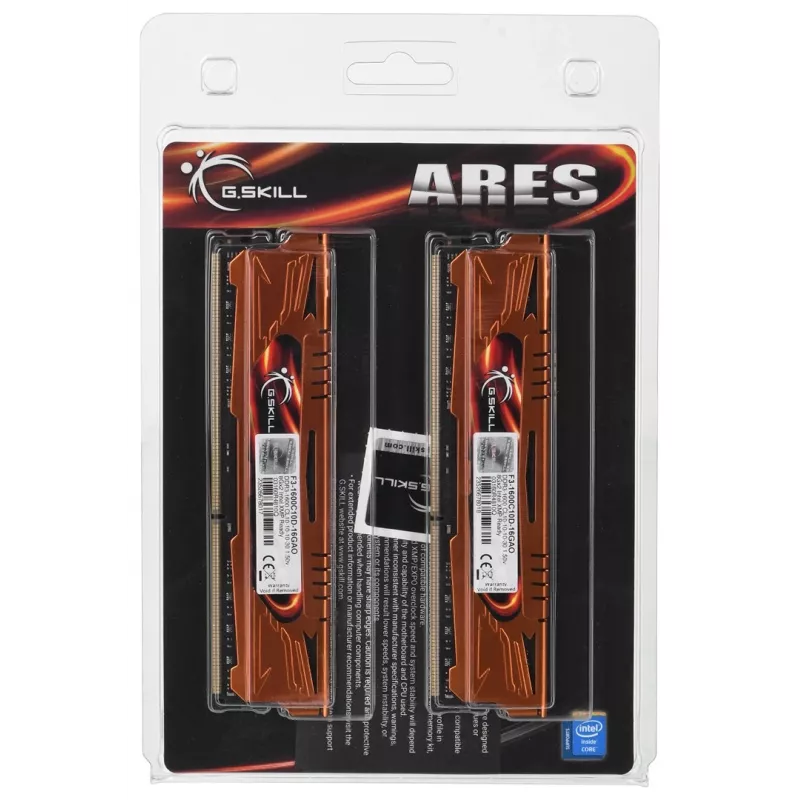 G.SKill ARES 16Go rinkinys DDR3 PC3-12800 CL10 (F3-1600C10D-16GAO)