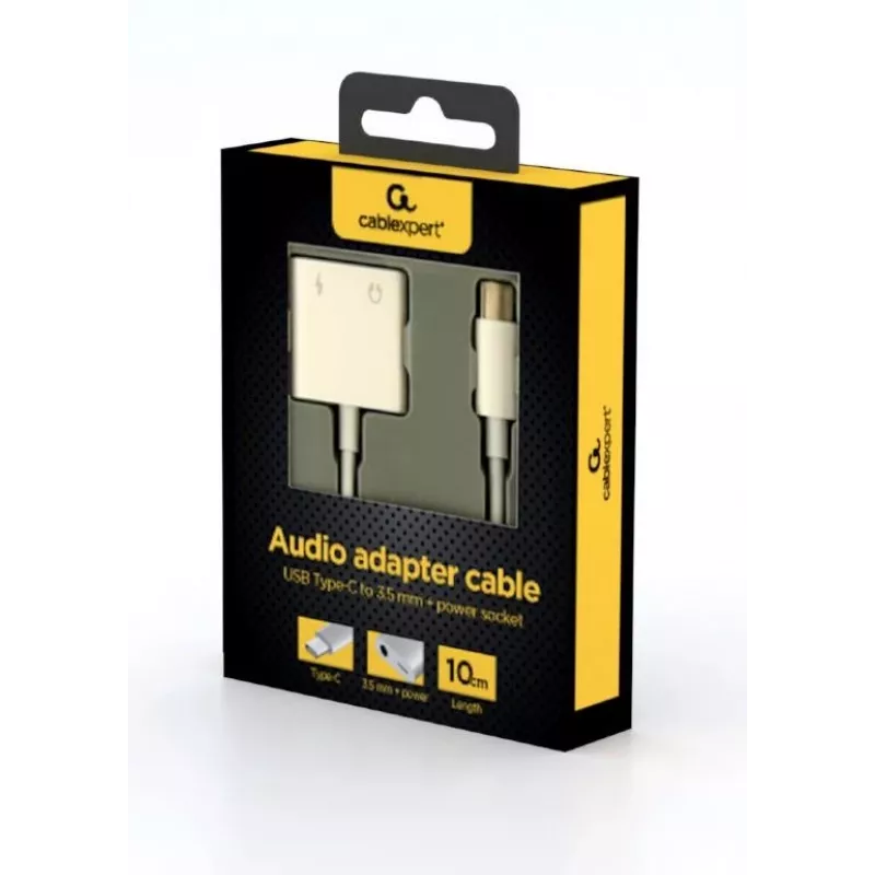 Kabelio jungčių adapteris Gembird A-CM-3.5FP-01 — CDLA USB Type-C į 4 kontaktų 3,5 mm