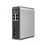 Valdomas L2 tinklo komutatorius RUIJIE RG-NIS2100-4GT2SFP-HP — 4× Gigabit RJ45, 2× SFP, PoE++ (180 W), montuojamas stelaže, ant sienos arba DIN bėgelio