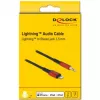 Audio laidas DeLOCK 86587 1,5 m 3,5 mm Lightning juodas