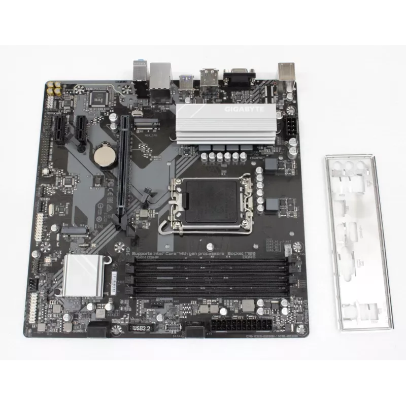 Pagrindinė plokštė GIGABYTE B760M D3HPSO — atnaujinta, naudota, tik galinis skydelis