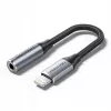 Garso adapteris Vention Lightning į 3,5 mm BMBHA, laidinis Lightning į 3,5 mm adapteris su 0,1 m kabeliu, pilkas
