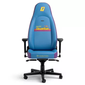 Žaidimų kėdė noblechairs ICON Fallout Nuka‑Cola Quantum Edition — aukščiausios kokybės PU apmušalai, ergonomiškas aukšto atlošo dizainas