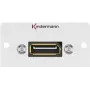 Kindermann Konnect 50 alu - Modulinis Faceplate-Snap-In - DisplayPort