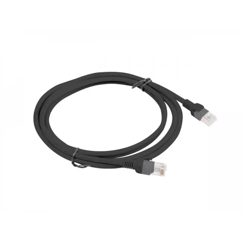 Tinklo kabelis LANBERG PCU5-10CC-0200-BK RJ-45 Cat5e U/UTP 2 m juodas