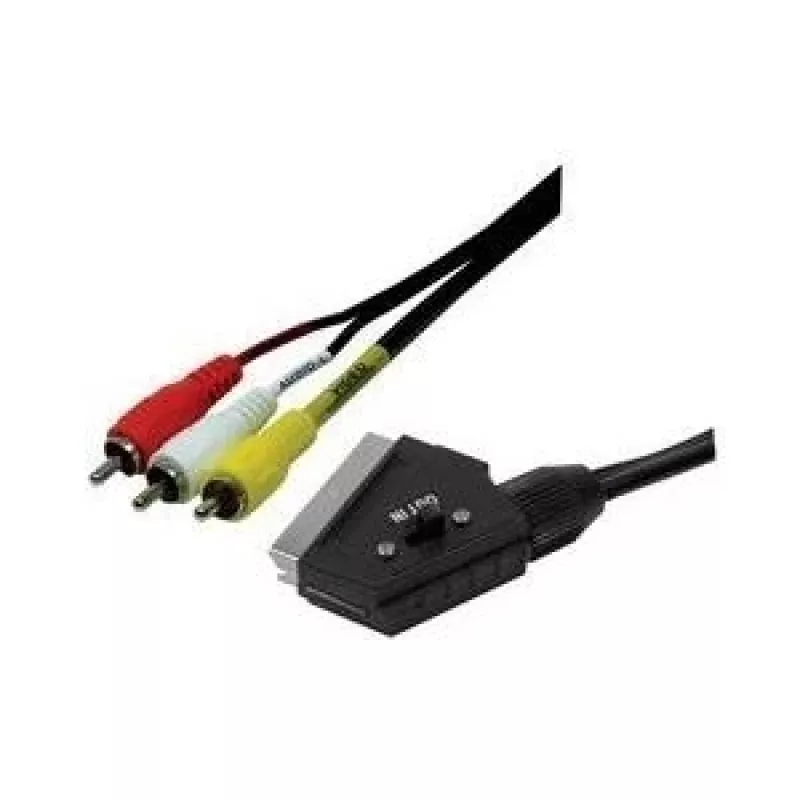 Logilink SCART laidas - vaizdo / garso laidas - kompozitinis vaizdo / garso - SCART (M) - RCA (M) - 2 m - juoda (CA1029)