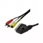 Logilink SCART laidas - vaizdo / garso laidas - kompozitinis vaizdo / garso - SCART (M) - RCA (M) - 2 m - juoda (CA1029)