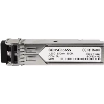 BlueOptics SFP siųstuvas-imtuvas, LC dvipusis, 1000BASE-SX, daugiamodė skaidula, 850 nm, 550 metrų, 0C/+70C, DD