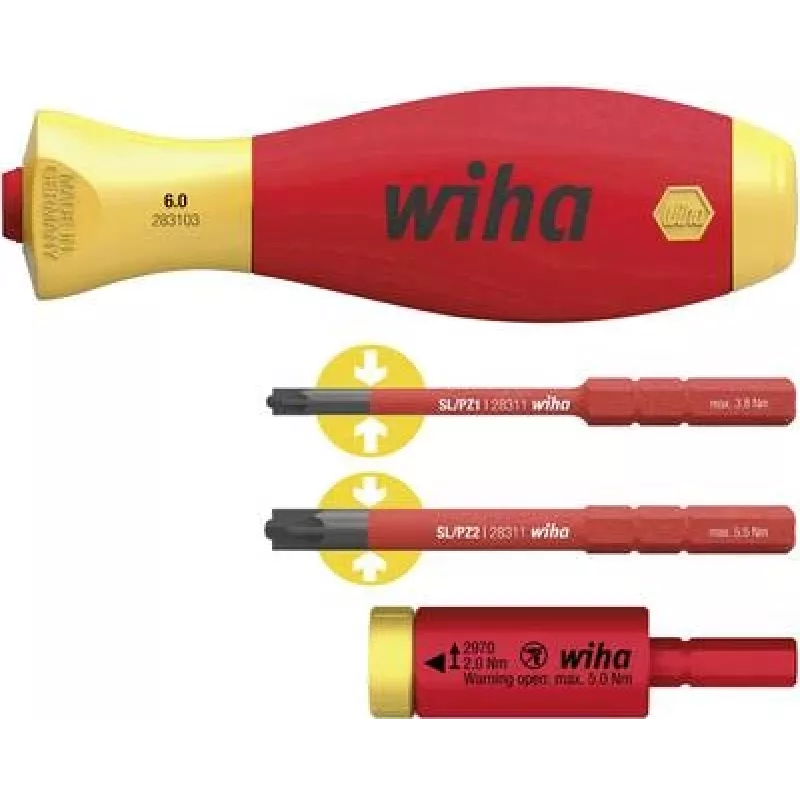 Sukimo momento adapteris Wiha 29701200S4 1/4 colio pavara, sukimo momento diapazonas 2–10 Nm