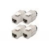 Digitus Cat. 6A Keystone modulis ekranuotas 4 vnt. sidabrinis RJ-45