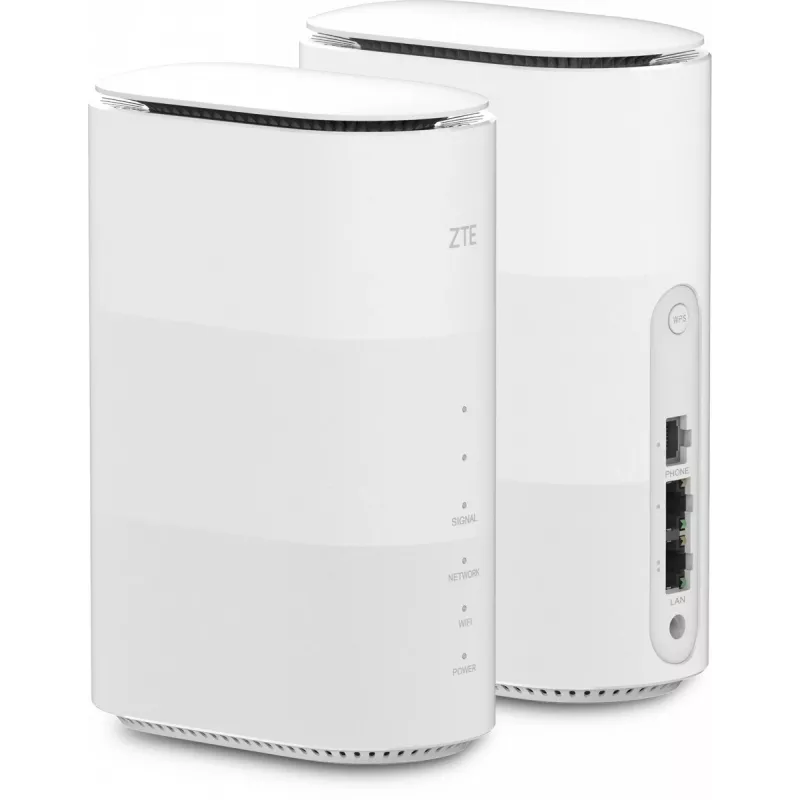 Maršrutizatorius ZTE MC888B 5G dviejų dažnių juostų Wi‑Fi 6, SIM lizdas, Gigabit Ethernet, 2 LAN prievadai, 1 WAN, 1000 MB vidinės atminties, juodas