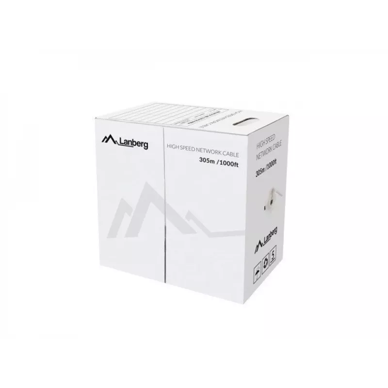 Tinklo kabelis Lanberg LCU5-12CU-0305-B U/UTP Cat5e 305 m mėlynas