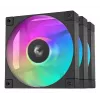 Ventiliatorius DeepCool FD12 ARGB-3 viename 12 cm juodas baltas 3 vnt. maksimalus oro slėgis 2,56 mmH2O