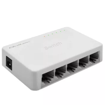 Tinklo komutatorius QOLTEC 52247 5 x RJ45 prievadai 1000Mbps Gigabitinis nevaldomas