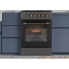 Dujinė-elektrinė viryklė MPM MPM-56-KRM-13, 4 kaitvietės, elektrinė orkaitė 58 l, mechaninės rankenėlės, juoda