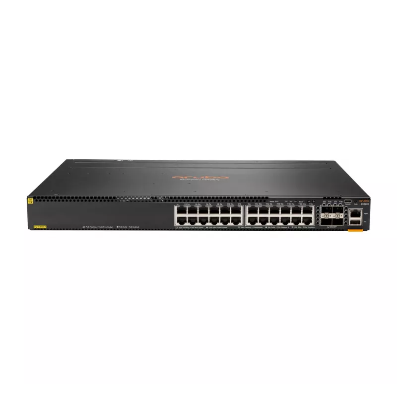 Valdomas komutatorius Aruba 6300M 24 prievadų 1GbE 4 klasės PoE ir 4 prievadų SFP56