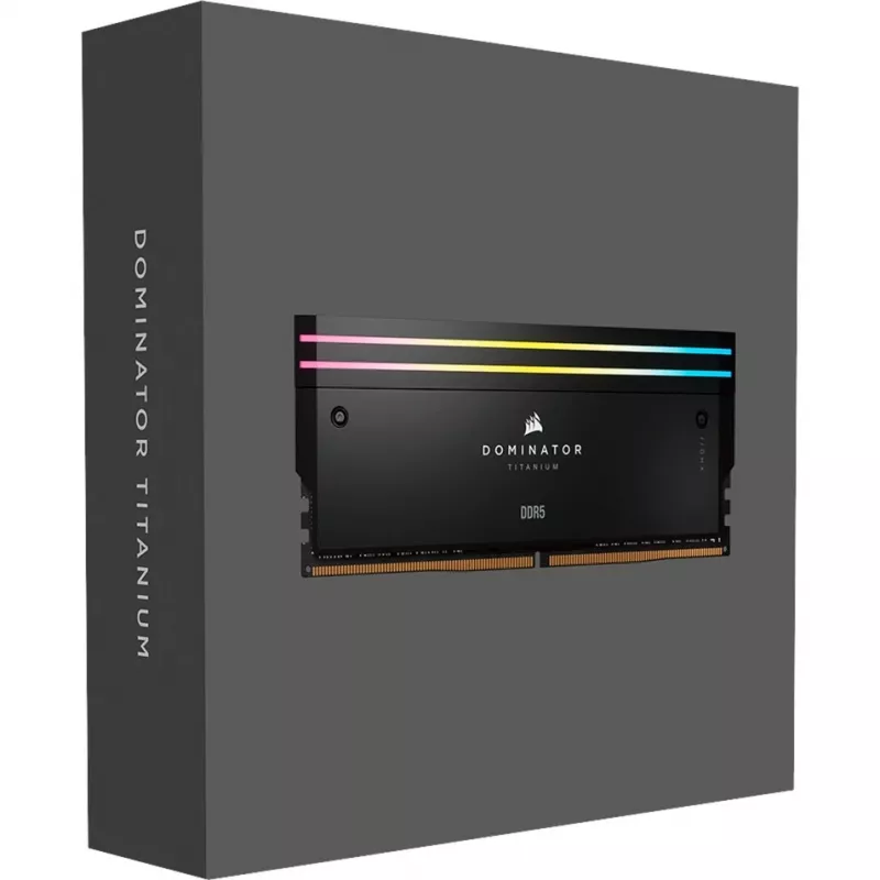DIMM 64 GB DDR5-6400 (4x 16 GB) Quad-Kit, atmintinė juoda, CMP64GX5M4B6400C32, Dominator Titanium, INTEL XMP