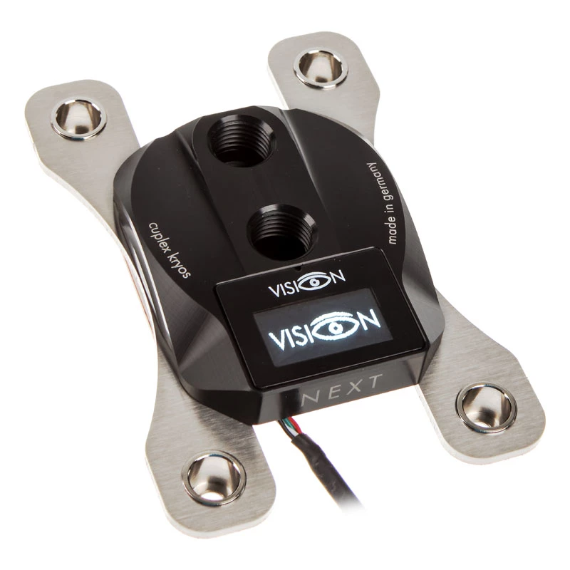 Vandens blokas Aqua-Computer 21713 Kryos Next Vision – Acetal ir varis, AM4, juoda/sidabrinė