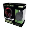Žaidimų ausinės ESPERANZA BLACKBIRD, mikrofonas, USB/Jack 3,5 mm, juoda/raudona