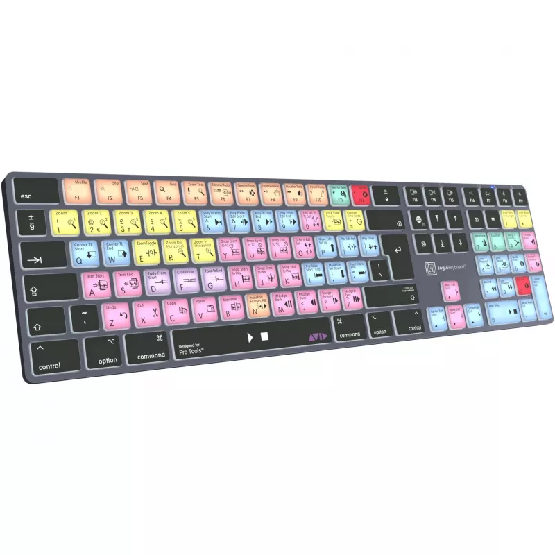 Klaviatūra LogicKeyboard LKB-PT-TM — Full-size (100%) Bluetooth QWERTZ Vokiečių, Titano Pilka