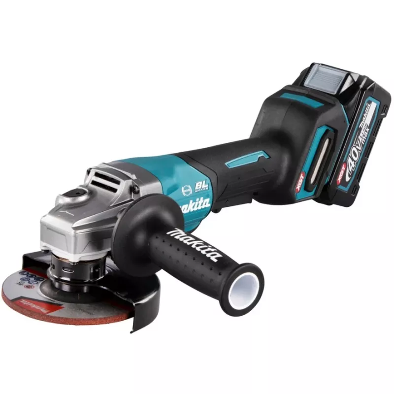Makita GA013GM201 - kampinis šlifuoklis - belaidis - 125 mm - 2 akumuliatoriai, įkroviklis komplekte - 40 V (GA013GM201)