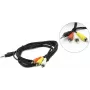 Garso kabelis Gembird 3.5 mm į 3×RCA, 2 m, juodas (CCA-4P2R-2M)