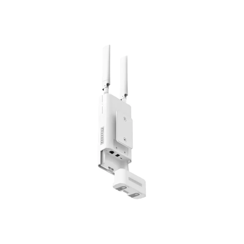 Belaidis maršrutizatorius TP-LINK MB118-4G — 4G LTE, vienos juostos 2,4 GHz, Wi‑Fi 4 (802.11n), 300 Mbps, Fast Ethernet, 4 išorinės antenos, baltas