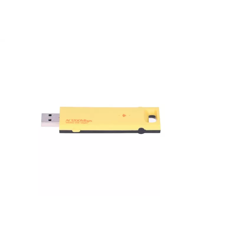 Belaidis USB adapteris Extralink U1200AC AC1200 dviejų juostų, geltonas plastikas