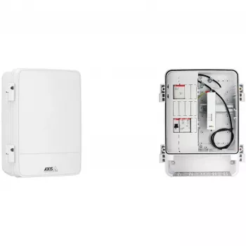 Axis T98A18-VE medijos keitiklio spinta A - medijos keitiklis - GigE - 10Base-T, 100Base-TX, 1000Base-X, 100Base-X - 2 prievadai - RJ-45 / SFP (mini-GBIC)