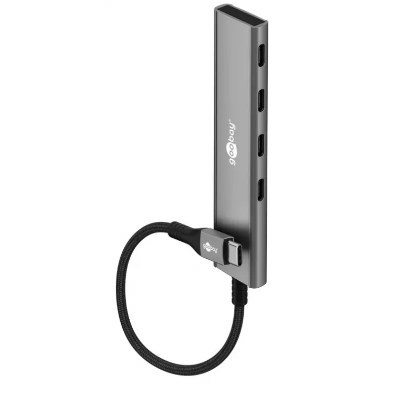 Goobay plonas 4 prievadų USB šakotuvas USB-C į 5 Gbit/s - - kištukas> 4x - lizdas (76564)
