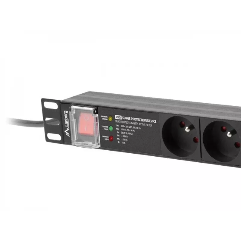 Maitinimo paskirstymo įrenginys PDU Lanberg PDU-PRO-07E-0200-BK
