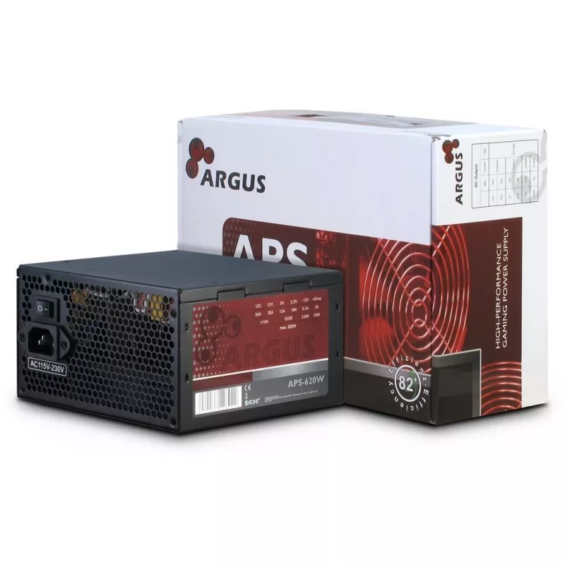 Inter-Tech Argus APS maitinimo blokas 620 W 20+4 kontaktų ATX ATX juodas