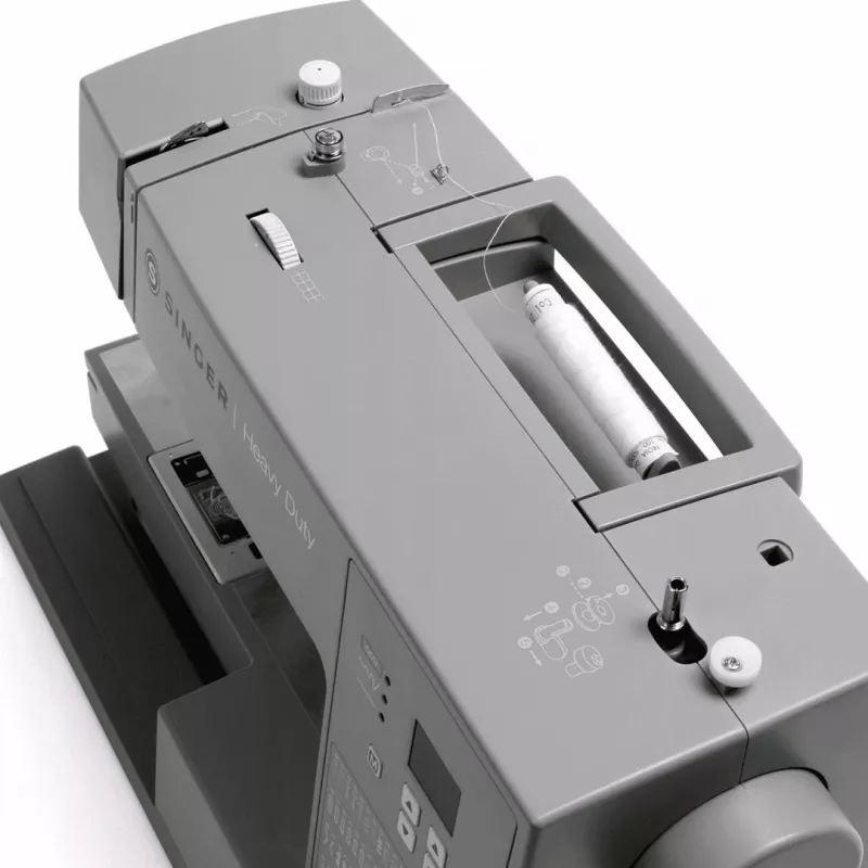 Automatinė siuvimo mašina SINGER HD6605 — elektrinė, vieno žingsnio kilpa, laisvoji rankovė, pilka, 6 kg