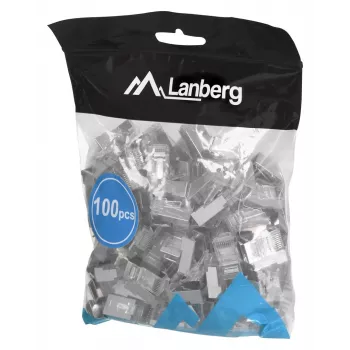 LANBERG RJ-45 laido jungtis PLS-5000EZ, Cat5e, F/UTP (FTP), pilka, 100 vnt.
