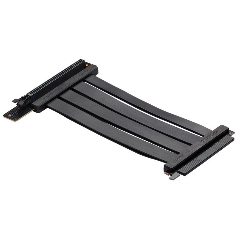PHANTEKS PCI-E 4.0 x16 Riser Flat Line kabelis, 90 laipsnių, 22cm - juodas