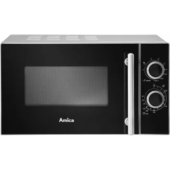 Amica AMGF20M1GS mikrobangų krosnelė Pastatoma Grilio mikrobangų krosnelė 20 L 700 W Juoda, Sidabrinė