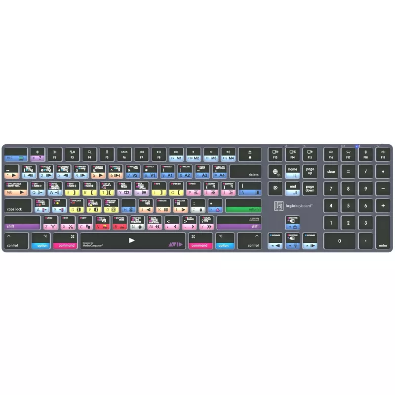 Logickeyboard Avid Media Composer - Pro Titan UK Mac - klaviatūra - QWERTY