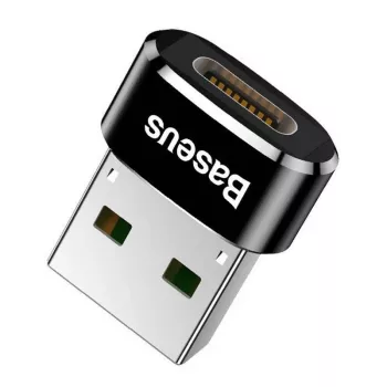Baseus USB kištukas į Type-C lizdą adapterio keitiklis juodas