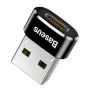 Baseus USB kištukas į Type-C lizdą adapterio keitiklis juodas