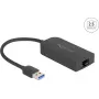 DeLOCK 66045 kabelio jungčių adapteris USB 5 Gbps Type-A 2,5 Gigabit LAN RJ45 juodas