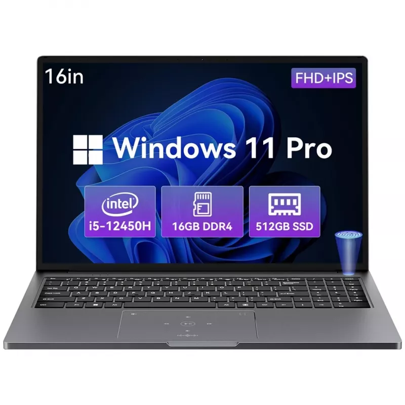Blackview AceBook 12K1 i5-12450H 16 inch WUXGA 16GB SSD512 Windows 11 Pro Grey