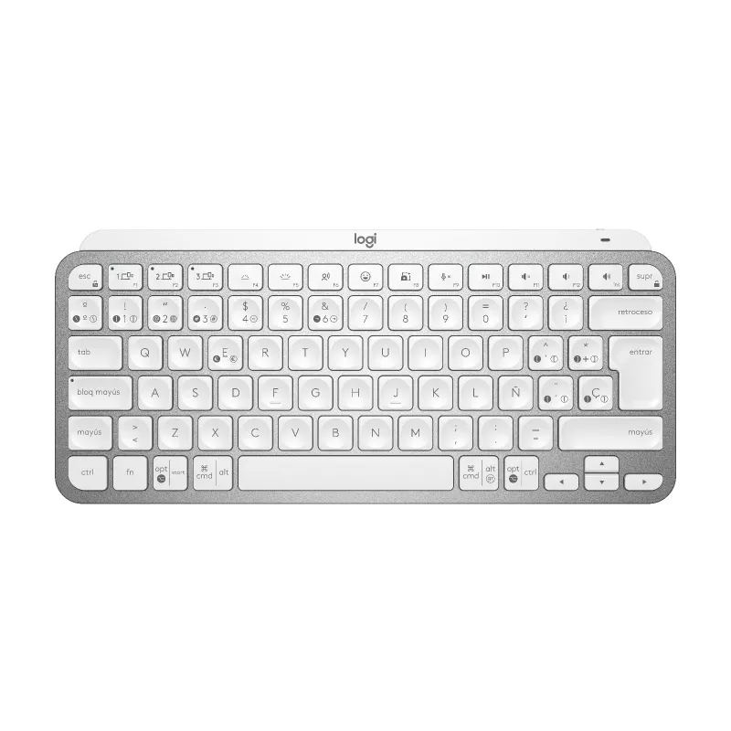 Mxkeys Mini Wrls Illuminated KB Pale Pilka - Esp - Mediter