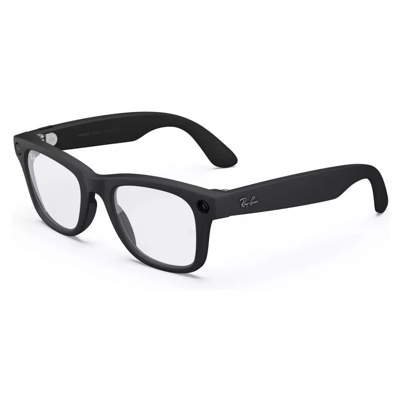META Ray-Ban Wayfarer Gen2, juodos matinės, skaidrūs AI akiniai