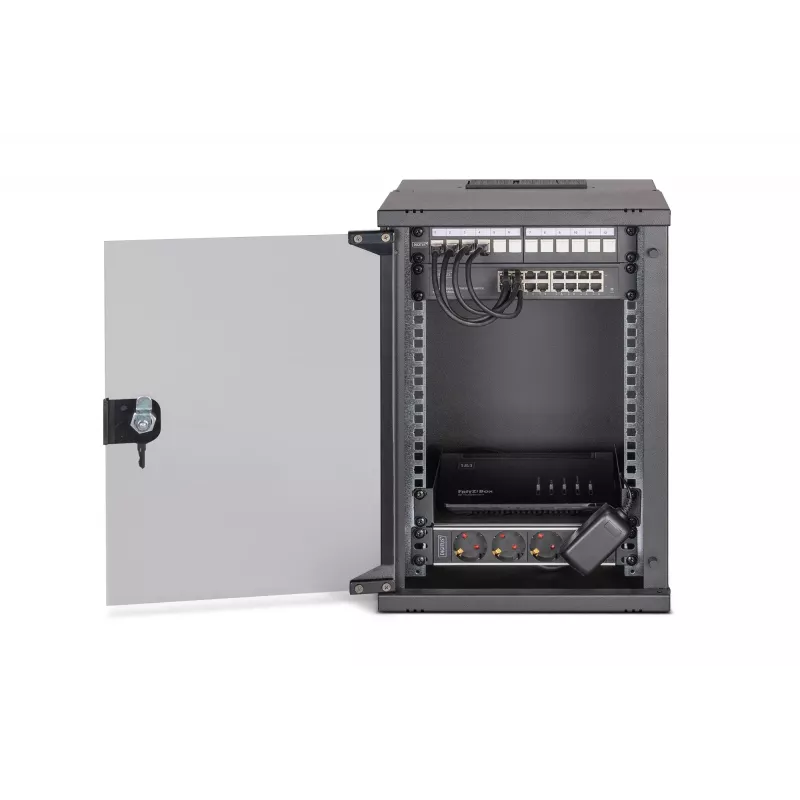 Sieninis stovas Digitus DN-49103-SET 9U 315 x 300 mm Juodas