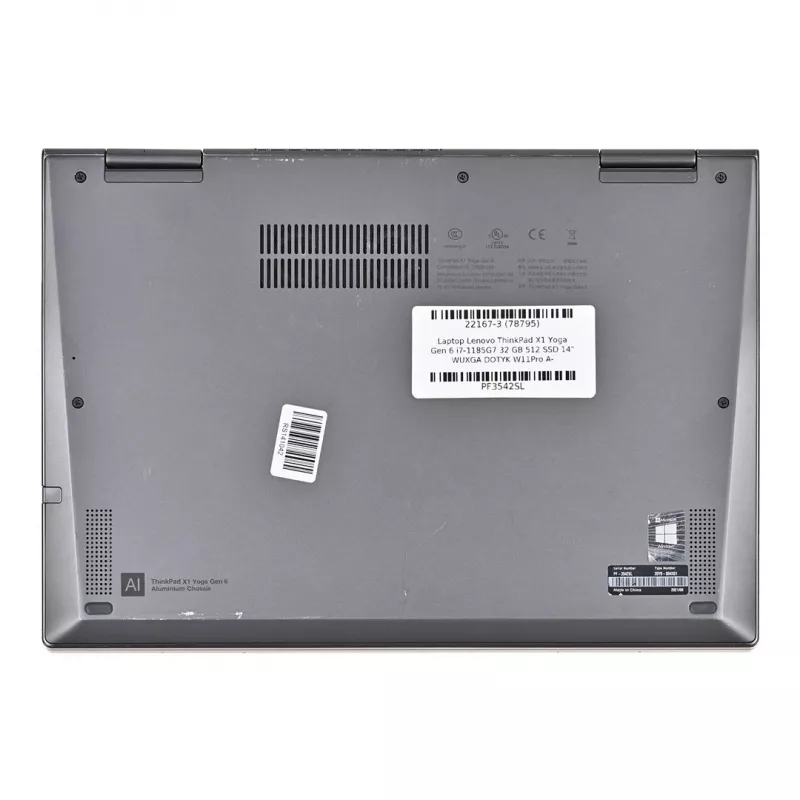 LENOVO ThinkPad X1 Yoga Gen.6 i7-1185G7 32GB 512GB SSD 14 WUXGA(liet.) Win11pro USED US QWERTY Naudotas