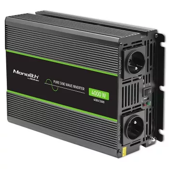 Qoltec Monolith maitinimo adapteris Auto 4000 W juodas
