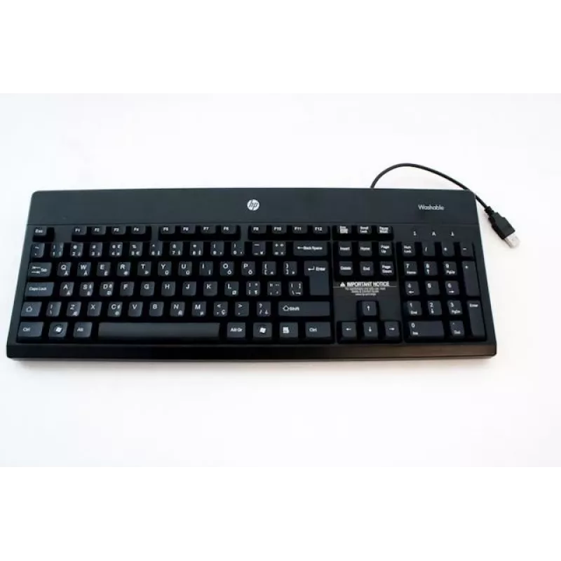 HP 724720-181 USB AZERTY klaviatūra, juoda, pilno dydžio, laidinė