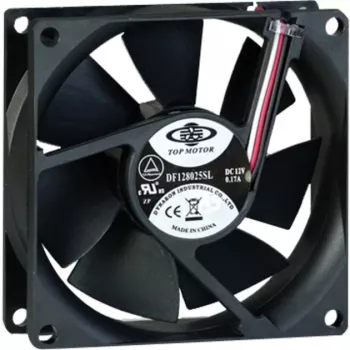 Inter-Tech 88885181 kompiuterio aušinimo komponentas kompiuterio korpuso ventiliatorius 8 cm juodas (88885181)